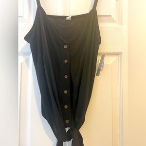 BP tank top with tie bottom. Black and brand new